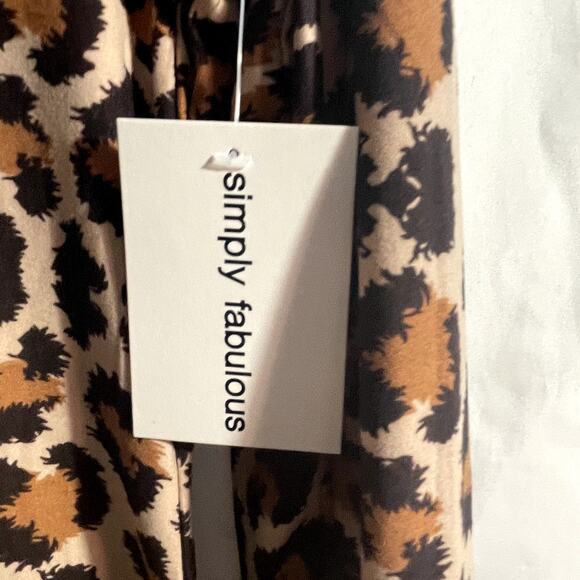 Simply Fabulous Romper Large Sleepwear romantic feathers animal print SOFTNWT - Picture 3 of 7